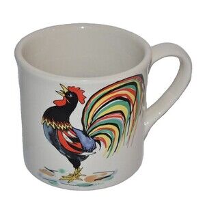 Westwood El Gallo Heavy Rooster Rainbow Chicken Coffee Mug Cup Multi colored